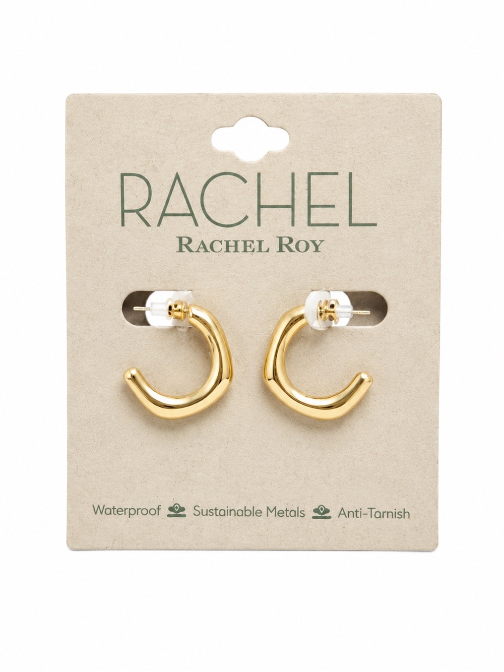Rachel Roy Gold Chunky Hoop Earrings NWT